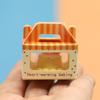 3 stk 1:12 Dukkehus Miniatyr Desserteske Kake Toast Emballasjeeske Dukkehus Dekor Leke(Kun eske)