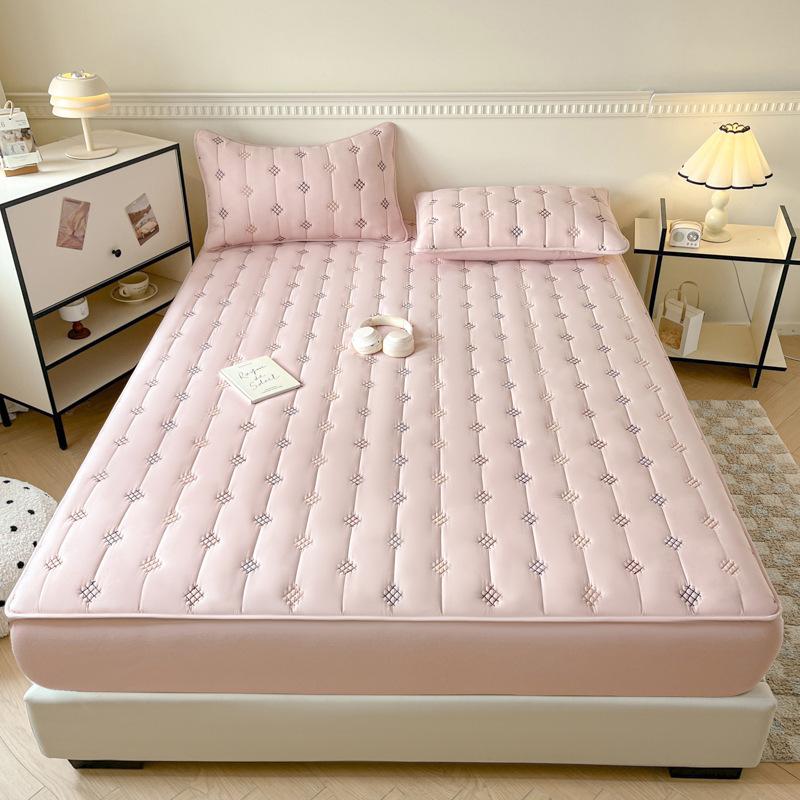 New Mattress Single-piece Padded Thickened Four-season Universal Model Non-slip and Anti-dirty Fixed Simmons Mattress Protective Cover