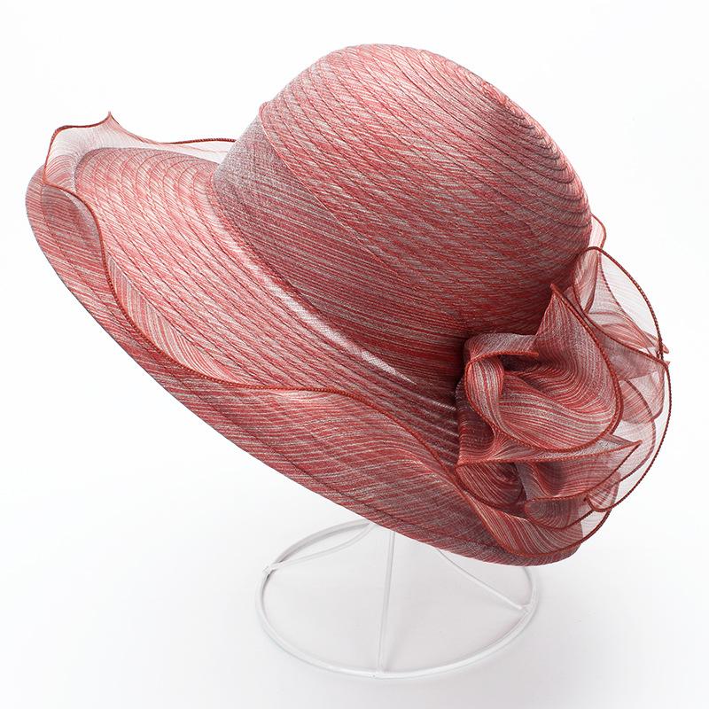 Summer Large Brimmed Fisherman Hat Lace Women'S Beach Sun Protection And Sunshade Hat Organza Hat Summer Sun Hat Cool Hat