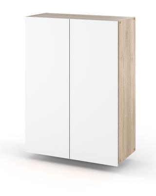 Wall-hung Bathroom Cabinet Sonoma Oak Matte White 60 CM Bathroom Column
