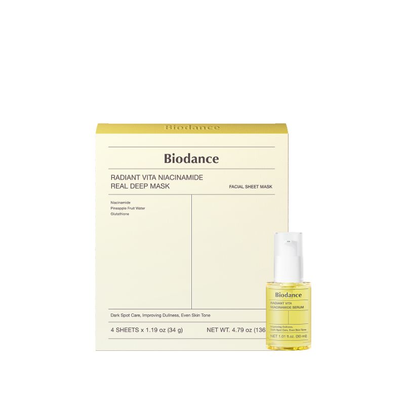 

Biodance Vita Double Care Set Brightening Sheet Masks 4pcs + Vita Serum 30ml