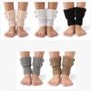 Foot Cover Leg Warmers Crochet Knitted Turned-up Button Socks Fashion Boot Sock Sleeves  Women