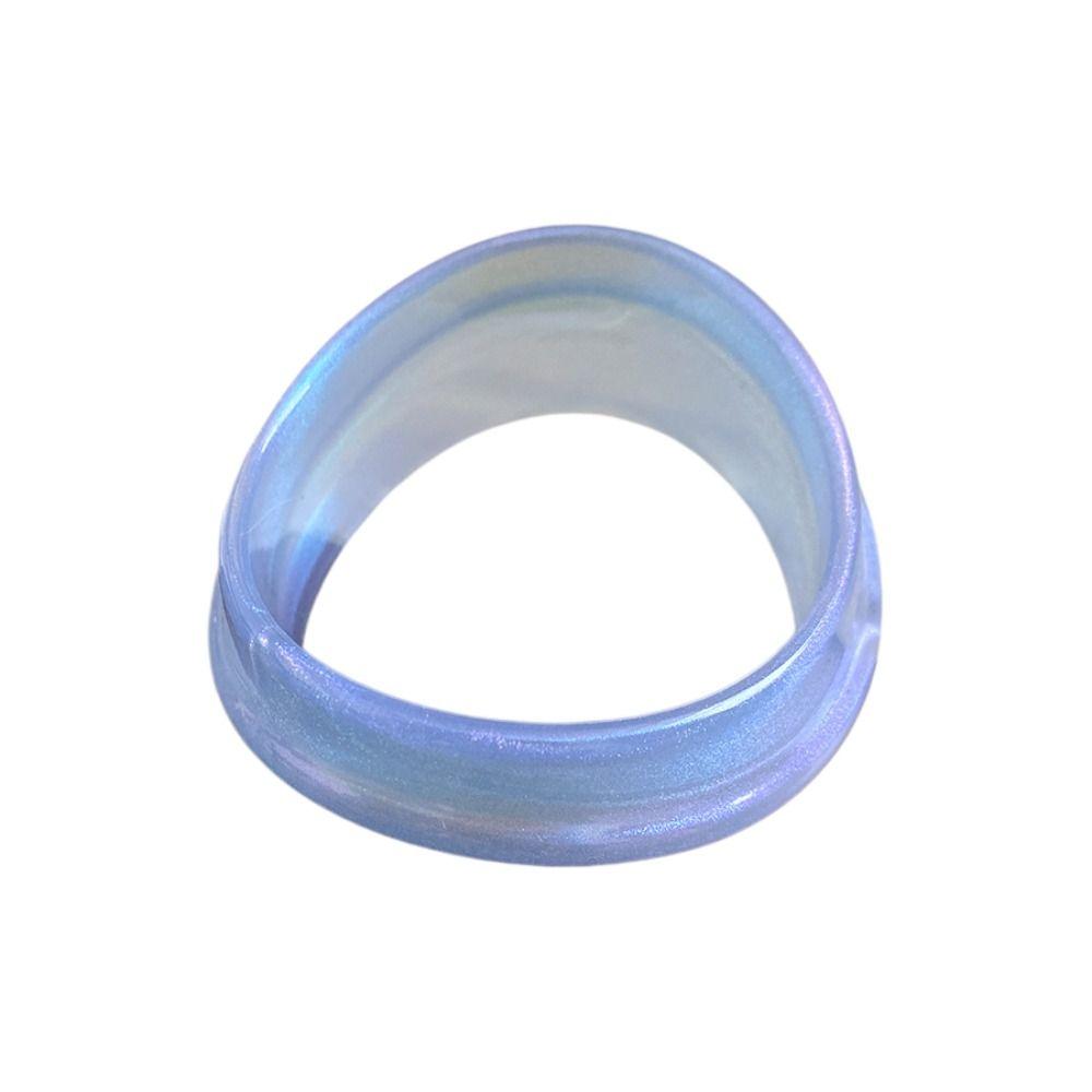 Bohemian Irregular Wide Bracelet Minority Design Colorful Hand Ring Temperament Resin Bangle  Girls