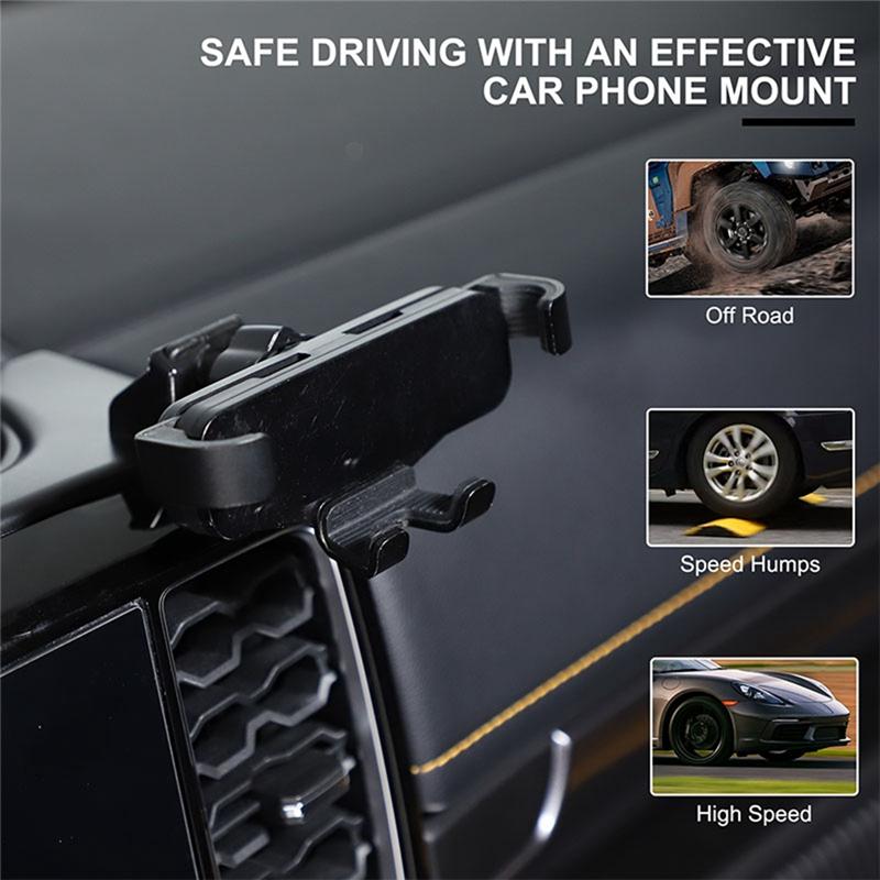 

ABGR-For Ford Ranger 2023 2024 Dashboard Phone Holder Phone Mount Support Bracket Accessories чёрный