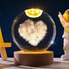 2025 New Bedroom Bedside Table Decoration For Friends Couples Heartfelt Gifts Creative 3D Luminous Crystal Ball LED Night Light