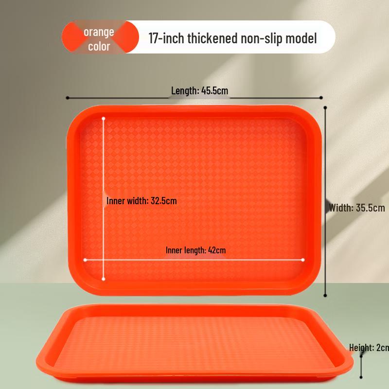Thickened Rectangular Plastic Serving Tray