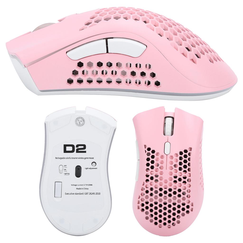 Rechargeable Wireless RGB Gaming Mouse Hollow Portable Office Mouse Computer Accessory