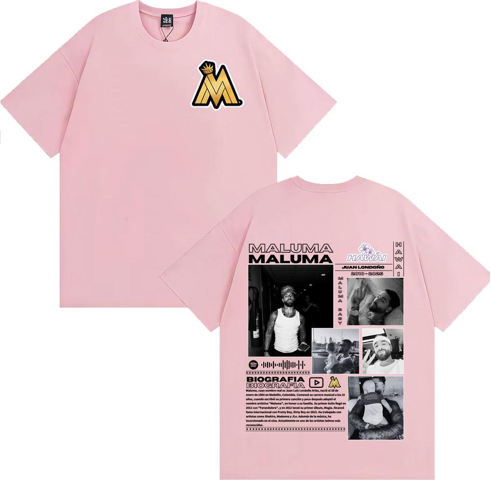 

Рэпер Maluma Baby Juan Londono Тур 2025 Графическая футболка Мужская Женская Мода Хип-хоп Уличные футболки Ретро Футболка оверсайз Топы 4XL