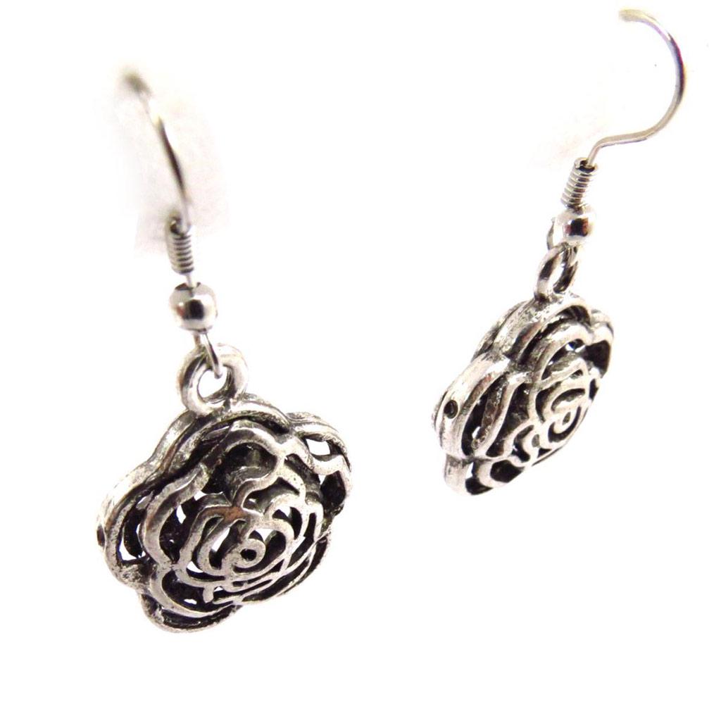 Les Trésors De Lily [J6706] - Designer-Ohrringe 'Cunégonde' silberfarben