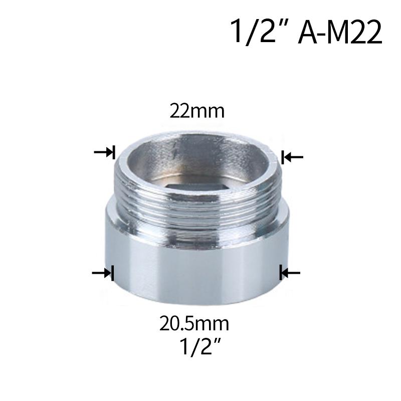 Tap Extension Connector 1/2 To M16 M18 M20 M22 M24 M28 Thread Connector For Faucet Water Heating Install Shower Accessories
