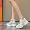 Fashion 8cm Mesh Spring Women Casual Platform Wedge Slippers Sandals Summer Shoes High Heel Bling 2024 High Brand Chunky Sneaker Fashion