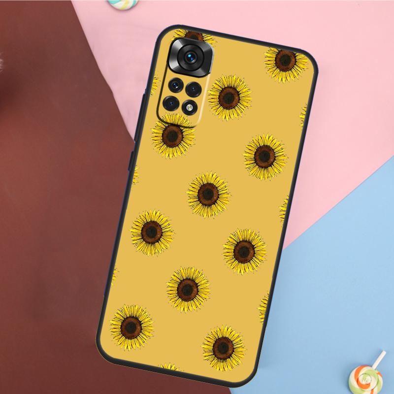 Daisy Sunflower Floral Flower Cover For Xiaomi Redmi Note 13 Pro 14 12 11 9 10 9S 10S 11S 12S Redmi 14C 10C 12C 13C Case