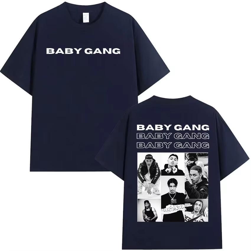 Rapper Baby Gang Album 2026 Merch T Shirt Unisexs Women Retro Fashion Short Sleeve Tshirts Hip Hop Oversized Tshirt Streetwear