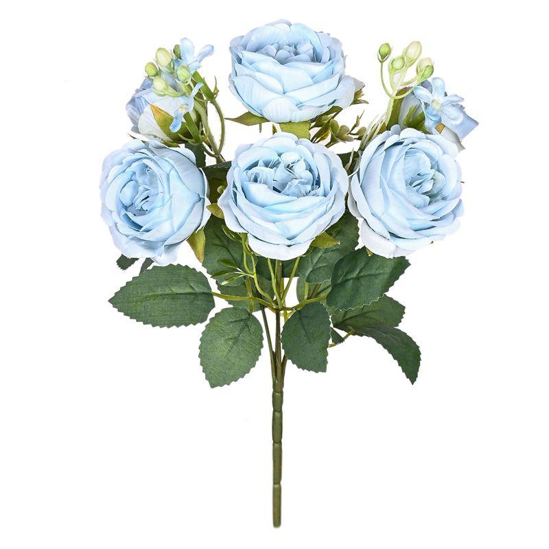 

1 шт. Искусственный цветок шелковая роза пион Рождество свадебный букет Свадьба Дом Сад Вечеринка ваза Украшение Сделай сам подарочная коробка Горячие продажи XS небесно-голубой