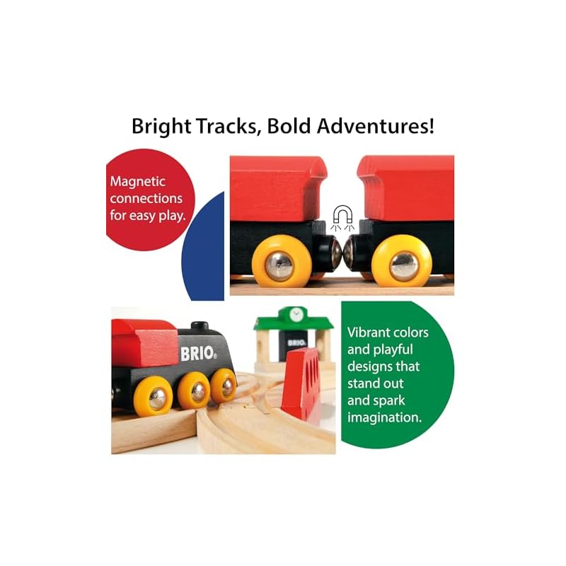 BRIO Classic Rail Figure-8 Set [22 Pieces] 33028, Ages 2+ [Toy, Wooden Toy, Wooden Rail Set, Gift (Birthday/Christmas)]