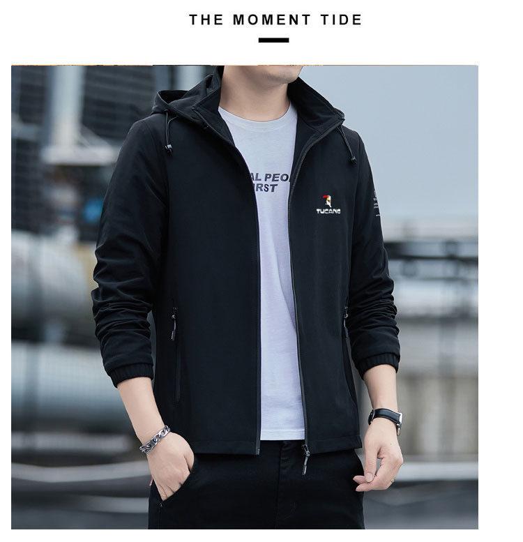 Woodpecker Men's Fleece-lined Hooded Jacket - Detachable Hood, Casual Spring/Autumn/Winter Coat