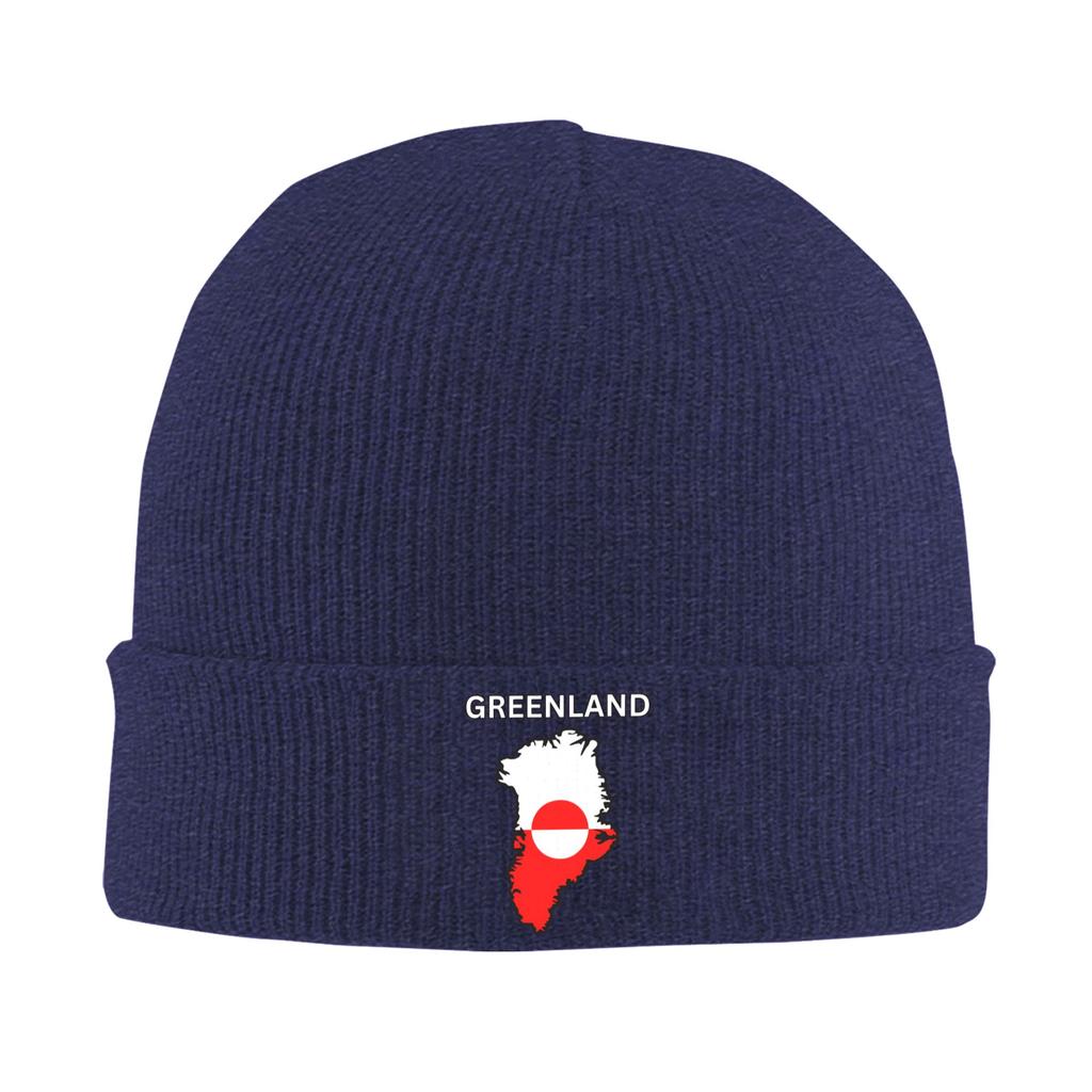 Greenland Flag Map Beanie Hats Bonnet Hats Unisex Adult Cute Outdoor Skullies Beanies Autumn Winter Printed Head Wrap Caps