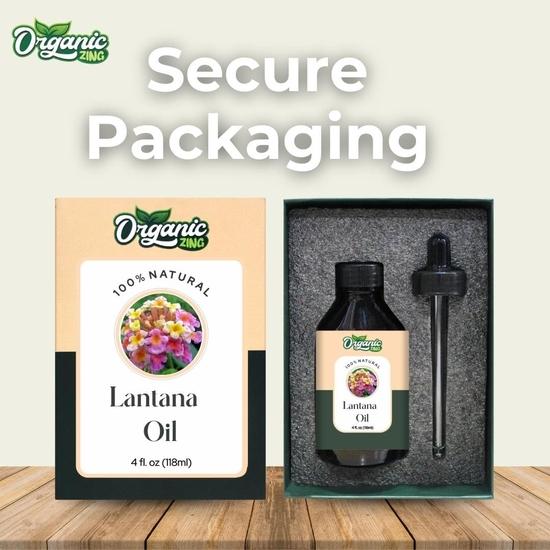 Bio Zing Lantana (Wandelröschen) Öl | Reines und natürliches ätherisches Öl für Hautpflege und Massage – 118 ml / 3,99 fl oz