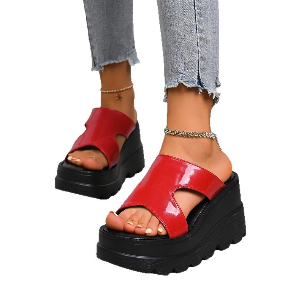 2026 Plus Size Women's Thick-Soled Wedge Fashion Slippers