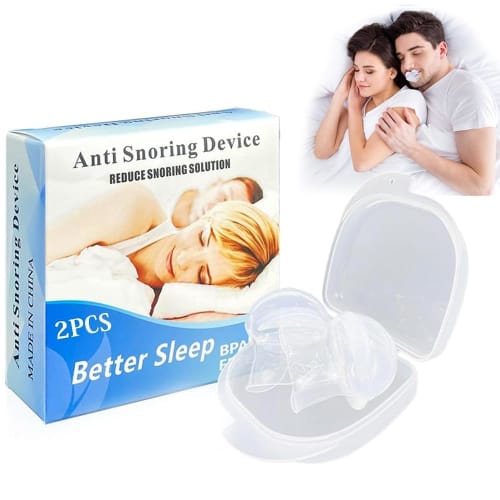 

Anti-Snoring Device, 2-Piece Tongue Mouthpiece, Improves Sleep Quality, Reduces Noise, Prevents Snoring, Helps with Mouth Breathing, Tongue Fit, Suita