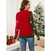 Autumn and Winter Long Sleeved Knitted Jacket, European and American Christmas Sweater, Cardigan, Contrasting Color Jacquard Christmas Sweater