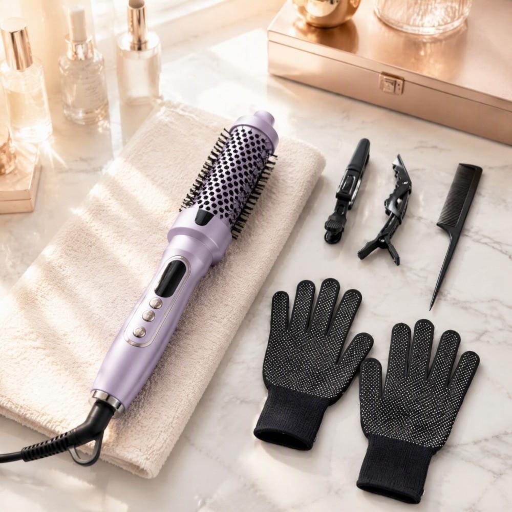 2 In 1 Curling And Straightening Hair Brush Curling Hair Styling Brush Hair Styling Comb Home Use