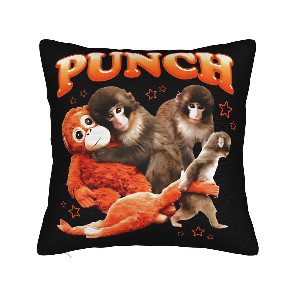 Punch Monkey Pillow Case  Cute Funny Pillow Cover Soft Pillowcases For Sofa Bedroom Home Decor