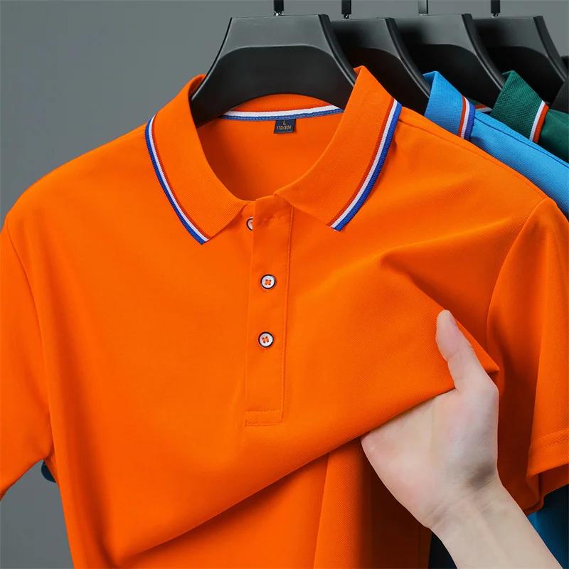 Men's Casual Solid Color Short Sleeve Polo Shirt 2026 Summer Fashionable Comfortable Versatile Top for Men