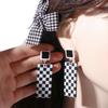 Korean Style Black White Plaid Dangle Earrings Women Earrings Ear Studs Checkerboard Earrings