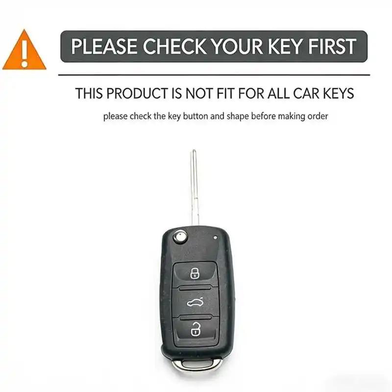 Key Fob Cover for VW Golf Jetta POLO Octavia Yeti Superb Rapid Leon Anti-Scratch Guard Shockproof Protection Soft Grip Texture Responsive Button Touch