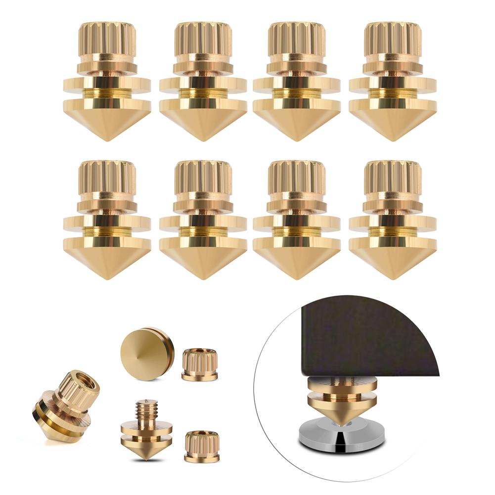 8 Stück Kupfer Lautsprecher Aufhängungsspikes Isolationsständer Fuß Basis Pad