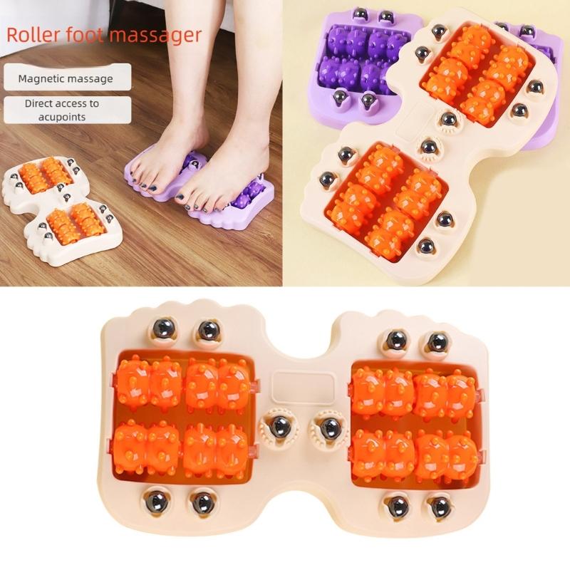 Portable Plastic Foot Acupressures Massagers Magnetic Foot Massage Roller Multiple Pressure Beads For Pains Relief