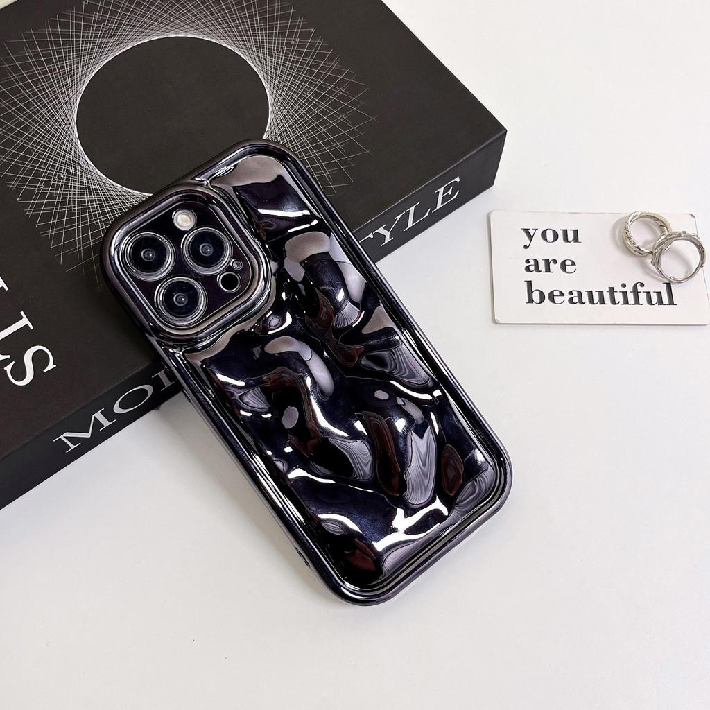 Electroplated Meteorite Pattern Is Suitable for iPhone16Pro Max Mobile Phone Case Apple 17 New 14/15 Niche High-end Sense