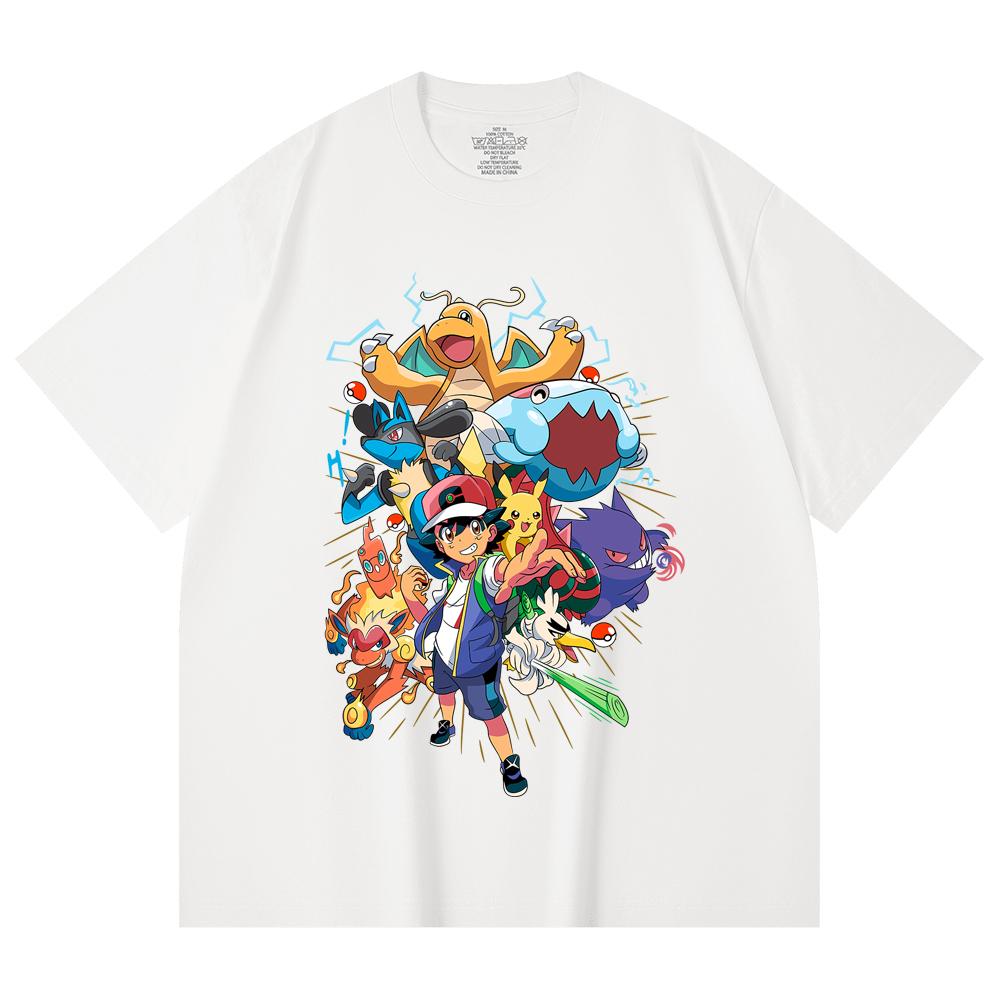 230 Gsm 100% Cotton Pokemon V20 Print Unisex Heavy Cotton T Shirt