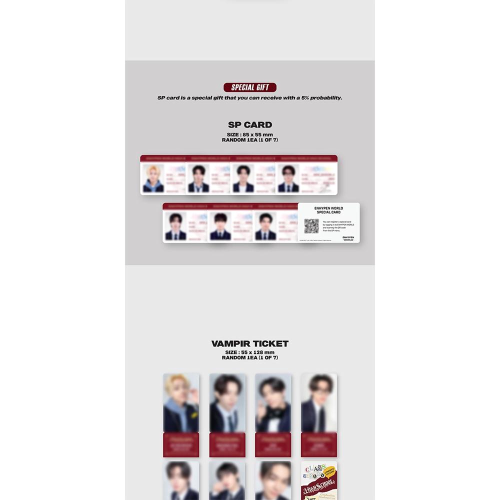 [Vorbestellung] ENHYPEN - [ENHYPEN WORLD Couponkarten-Sammlung] HIGH SCHOOL BASIC Version