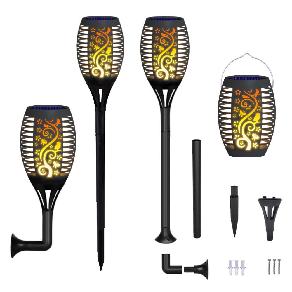 Solar 96LED Outdoor Flame Torch Light for Garden and Lawn