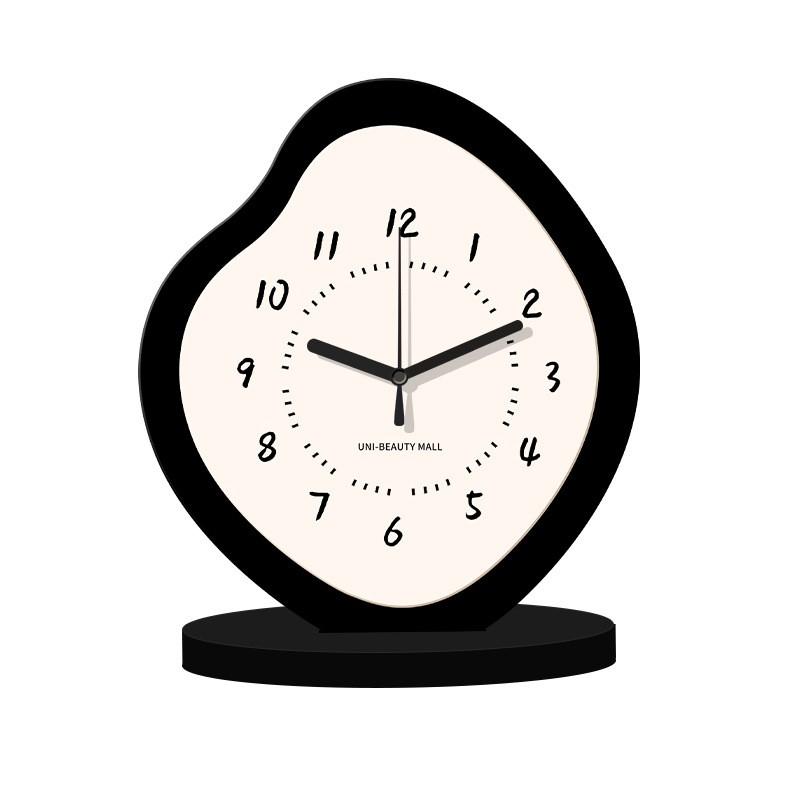 Modern Minimalist Wooden Table Clock With Silent Sweep Movement Decorative Desktop Timepiece Living Room Bedroom