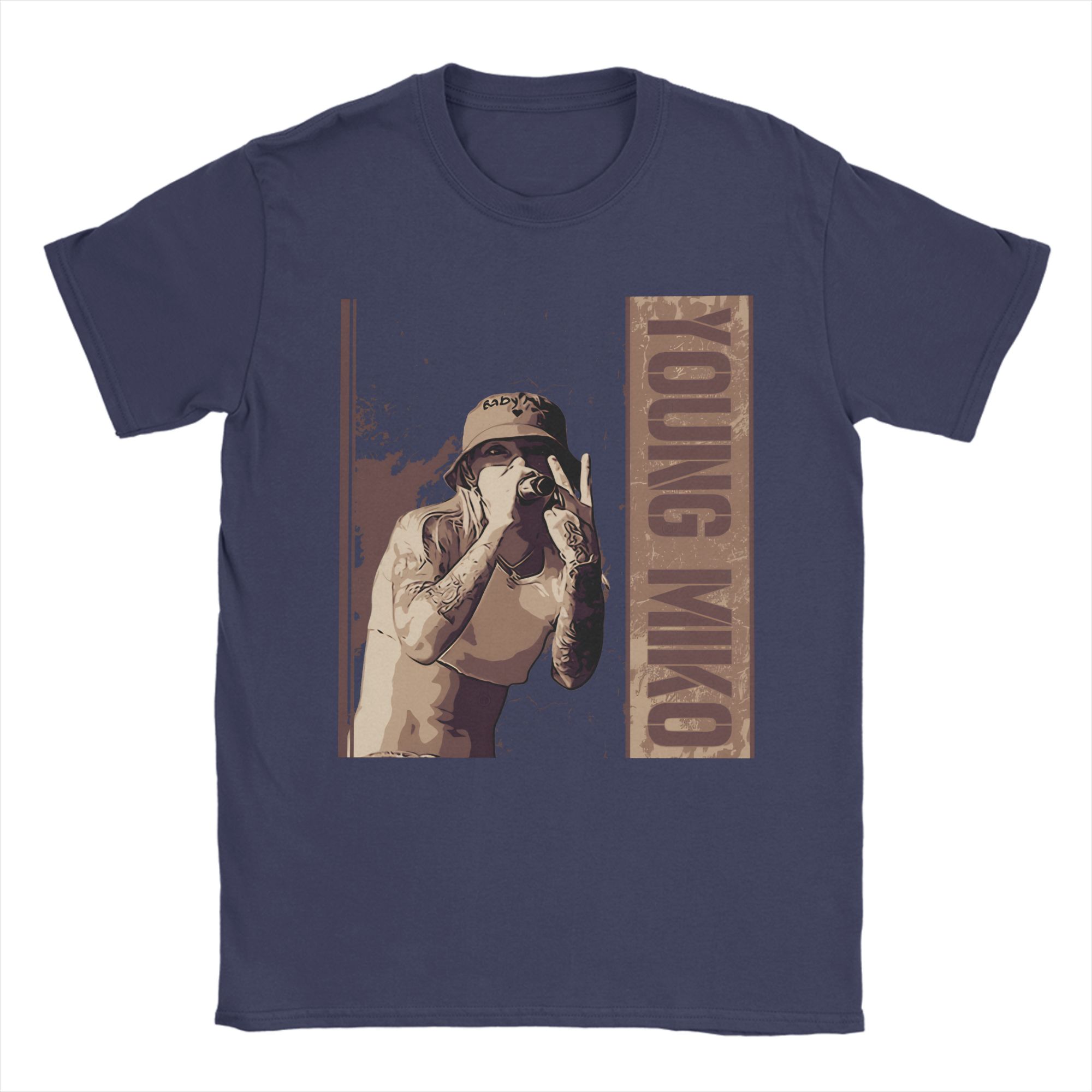

Vintage T Shirt Summer Young Miko Fashion TShirts Pure Cotton Tshirt for Men Y2K Fun Plus Size Short Sleeve Clothing 4XL