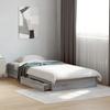 Bed Frame with Drawers Grey Sonoma 90x200 cm Engineered Wood