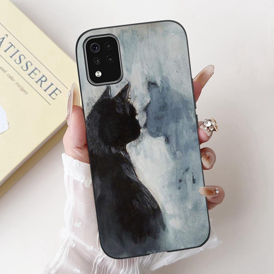 For LG K42 K52 K62 K62+ New Fashion Dusk Beach Painting Phone Case For LG K62 Plus K42 K52 (Brazil) Black Silicone Soft Case