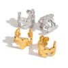 Stylish Floral Ear Clip Jewelry Stainless Steel Flower Earrings Comfort Wear Daily Accessory Fashion Accessories