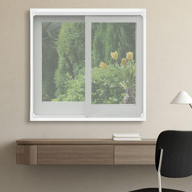 Magnetic Window Mosquito Net DIY Mesh Invisible Screen Fiberglass Curtain Anti Insect Fly Flies Net White Frame