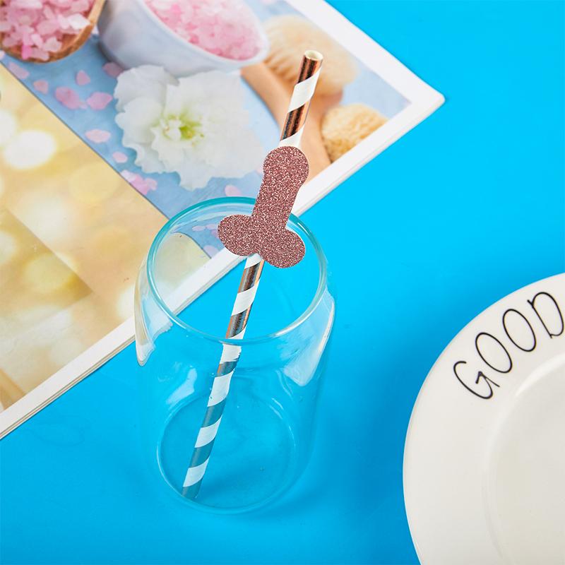 6ks/sáček Dekorace na rozlučku se slámou Jednorázové nádobí Dekor