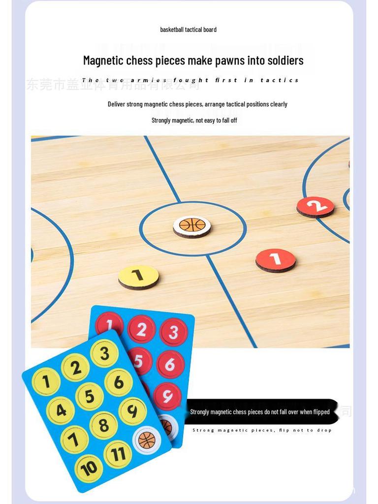 Portable Magnetic Basketball Tactics Board - Erasable, Foldable Training Notebook for Coaches.