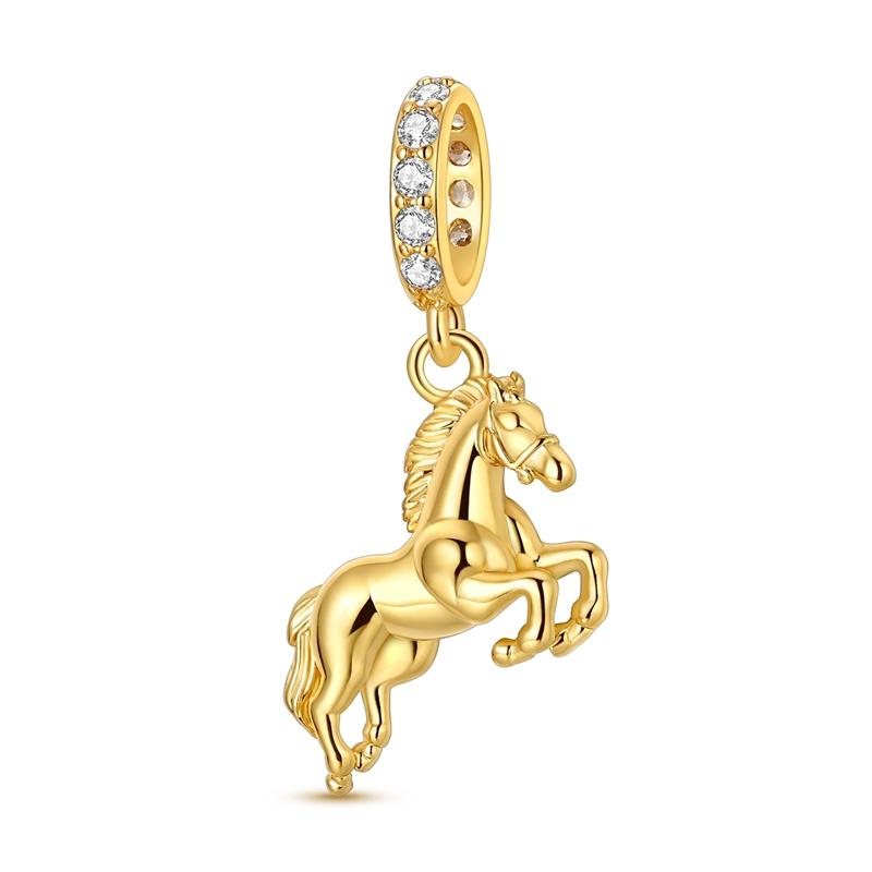 Charms 925 Silver Golden Lucky Star Ballet Shoe Heart Bead Pendant Charms Fit Bracelet Necklace Womens Jewelry
