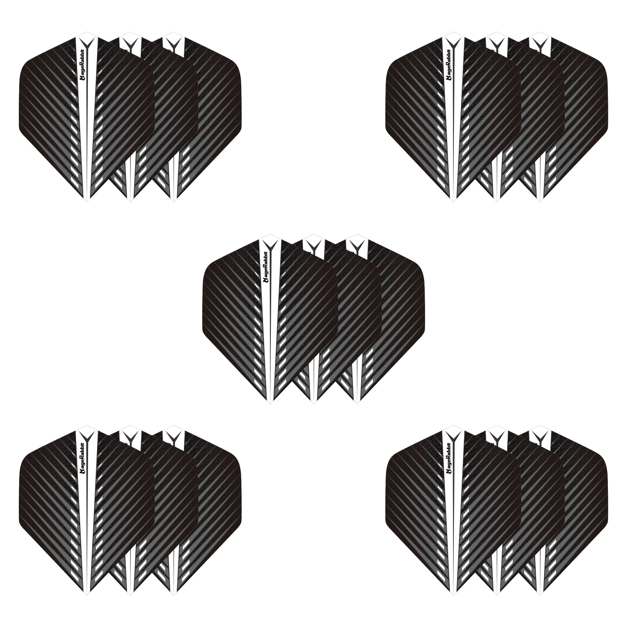 

MageRabbit Dart Flights 15-Piece Set, White/Red/Blue, Ultra-Lightweight Design, Compatible with All Dart Barrels, Strategic Enhancement with Color