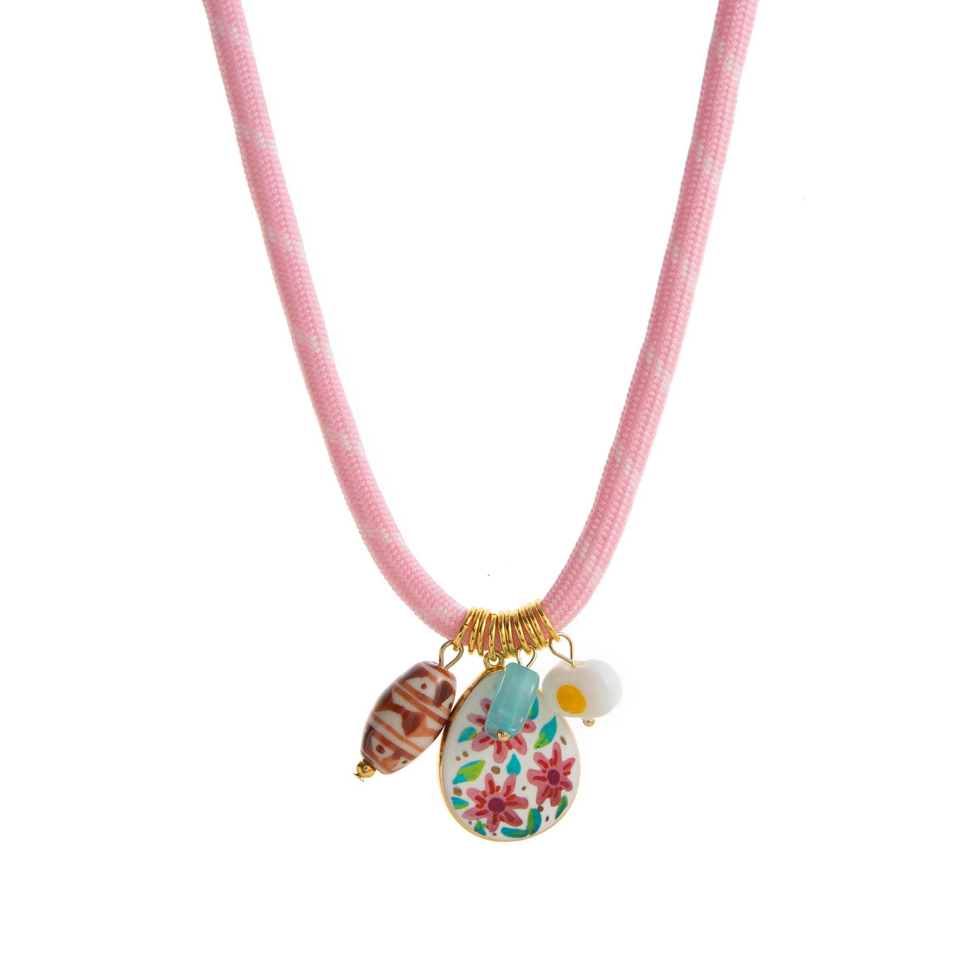 

Fashion Face Sun Beaded Necklace Light Luxury High Sense Love Necklace Furnace Vacuum Electroplating Gold