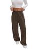 Pantaloni da Yoga Larghi da Donna Stile Europeo-Americano con Coulisse e Fascia Laterale