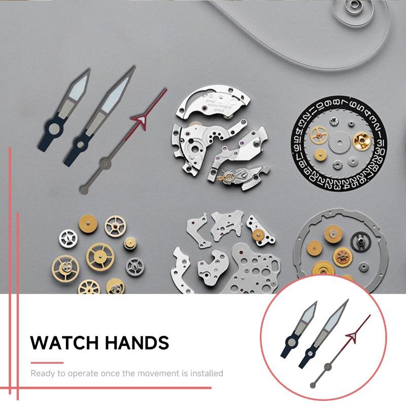 NH35 Hands Green Glow Watch Hands Accessories Half Hollow GMT Hands Suitable For NH36 NH35 Movement Luminous Watch Hands Tools