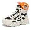Fleece dad shoes women 2025 winter new Korean version warm high-top sports shoes student cotton shoes ins trendy shoes A09